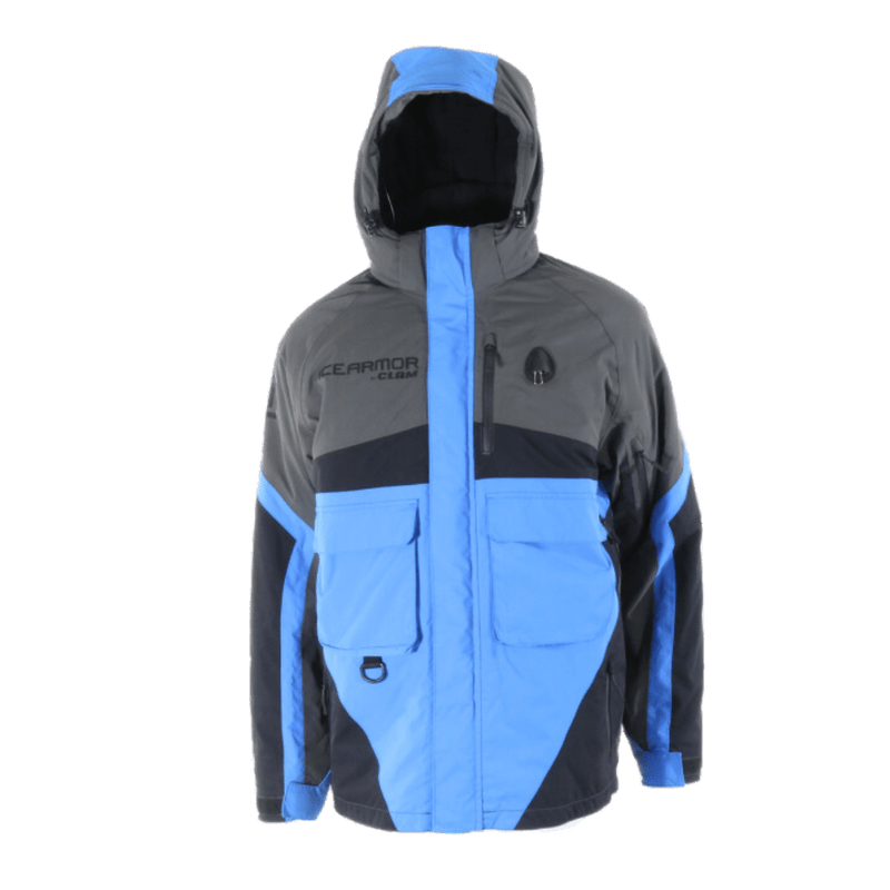 Load image into Gallery viewer, ICEARMOR BY CLAM ICE FISHING JACKETS / BIBS Charcoal-Blue-Black / Medium IceArmor by Clam Ascent Float Parka
