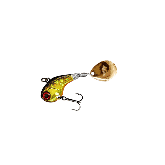 JACKALL BLADE BAIT 1-2 / HL Gold & Black Jackall Derecoup Blade Spinner