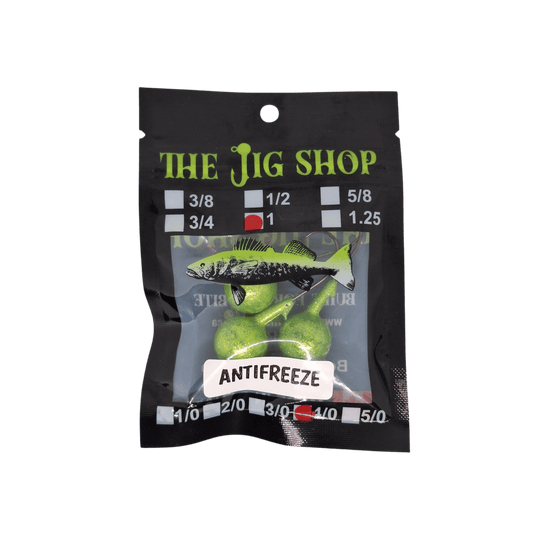 JIG SHOP ALL JIGS 1 OZ / Antifreeze The Jig Shop Classic Ball Head Jig