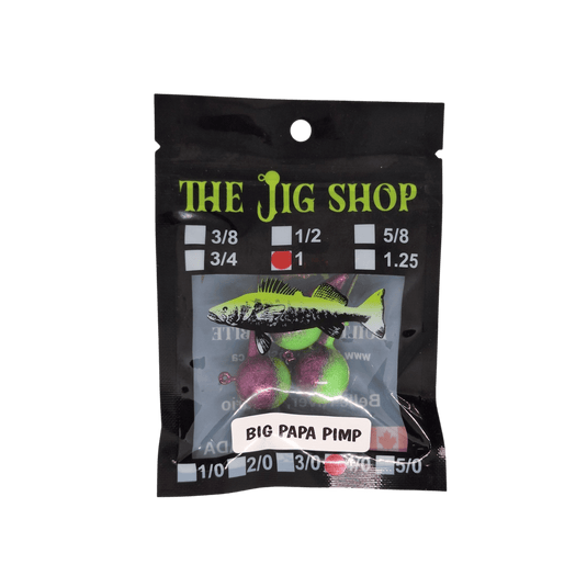 JIG SHOP ALL JIGS 1 OZ / Big Papa Pimp The Jig Shop Classic Ball Head Jig