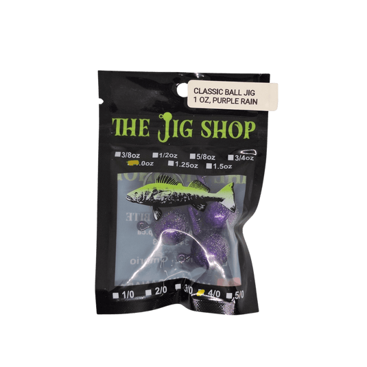 JIG SHOP ALL JIGS 1 OZ / Purple Rain The Jig Shop Classic Ball Head Jig