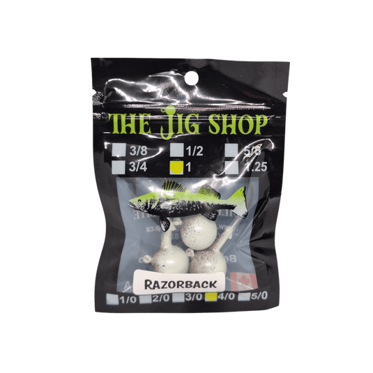 JIG SHOP ALL JIGS 1 OZ / Razorback The Jig Shop Classic Ball Head Jig