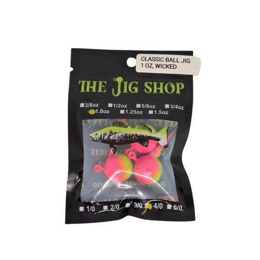 JIG SHOP ALL JIGS 1 OZ / Wicked The Jig Shop Classic Ball Head Jig