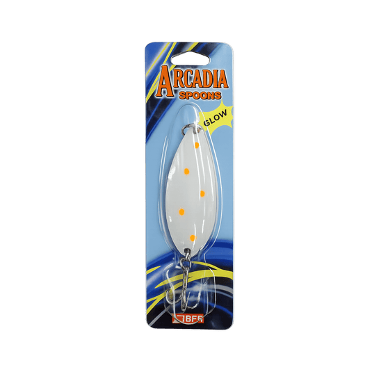 K&E CASTING SPOONS 3-4oz / Glow Orange Dot K&E Arcadia River Spoons
