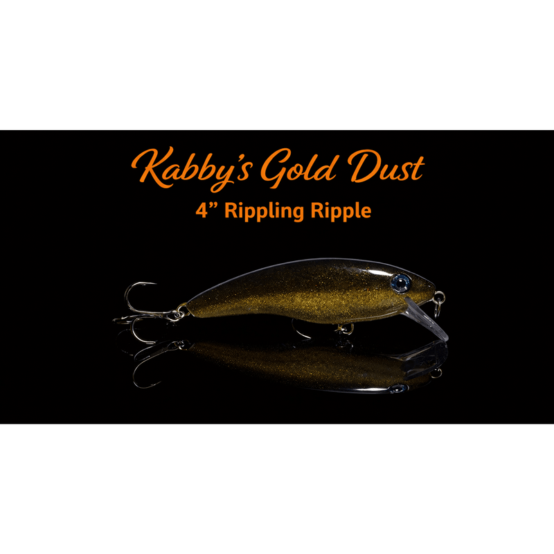 Load image into Gallery viewer, KABBY'S CUSTOM TROLLING BODYBAITS 4" / Gold Dust Kabby's Rippling Ripples
