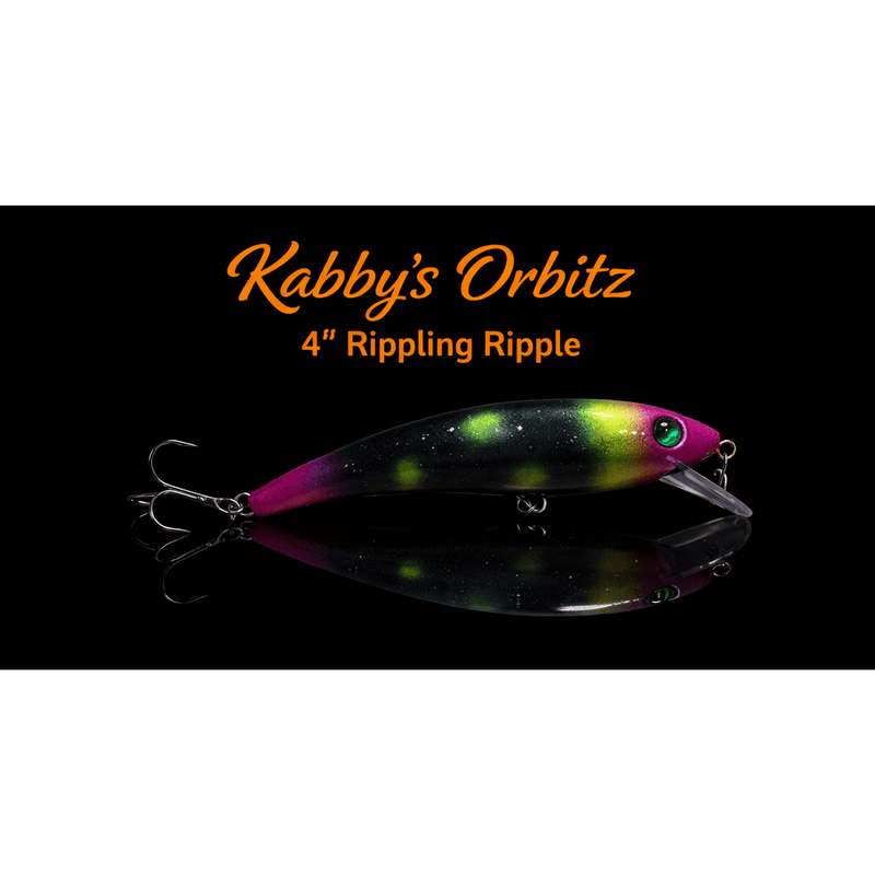 Load image into Gallery viewer, KABBY'S CUSTOM TROLLING BODYBAITS 4" / Orbitz Kabby's Rippling Ripples
