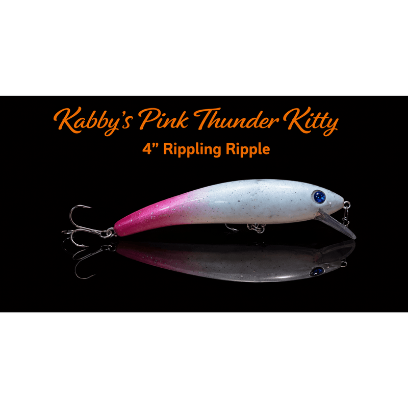 Load image into Gallery viewer, KABBY'S CUSTOM TROLLING BODYBAITS 4" / Pink Thunder Kitty Kabby's Rippling Ripples

