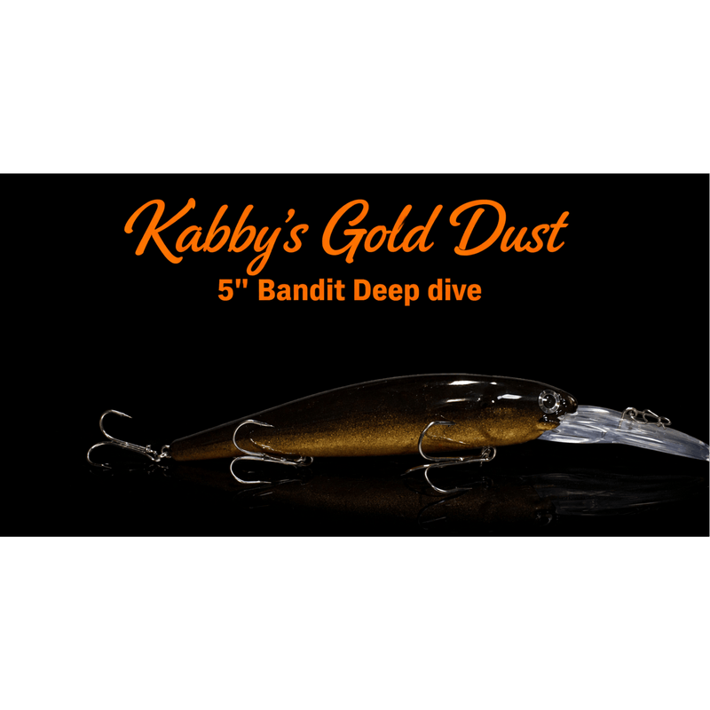 Load image into Gallery viewer, KABBY'S CUSTOM TROLLING BODYBAITS 5" / Gold Dust Kabby's Deep Diving Bandit
