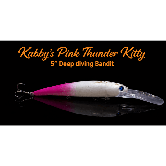 KABBY'S CUSTOM TROLLING BODYBAITS 5" / Pink Thunder Kitty Kabby's Deep Diving Bandit