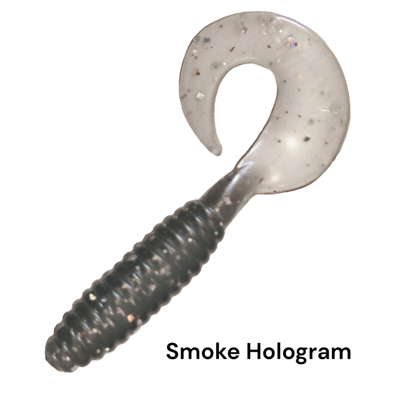Load image into Gallery viewer, KALIN LUNKER GRUBS 3&quot; SMOKE HOLOGRAM | FISHING WORLD | CANADA
