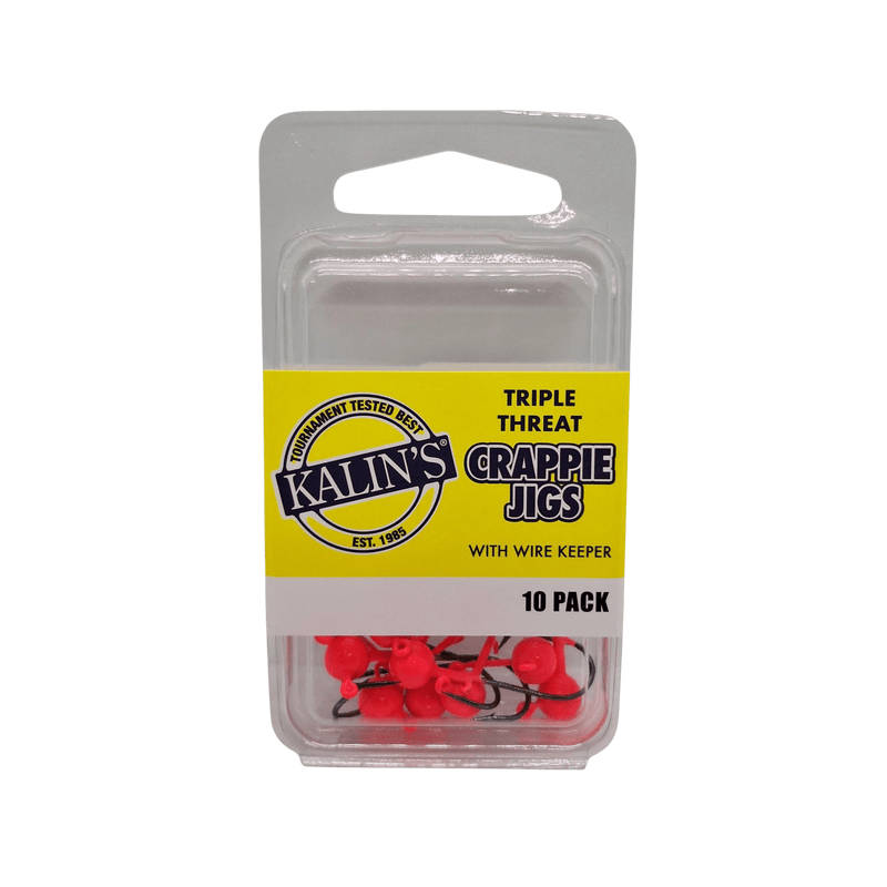 Load image into Gallery viewer, KALIN PANFISH 1-16 / Pink Kalin's Triple Threat Wire Keeper Crappie Jig
