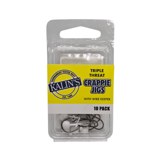 KALIN PANFISH 1-16 / White Kalin's Triple Threat Wire Keeper Crappie Jig