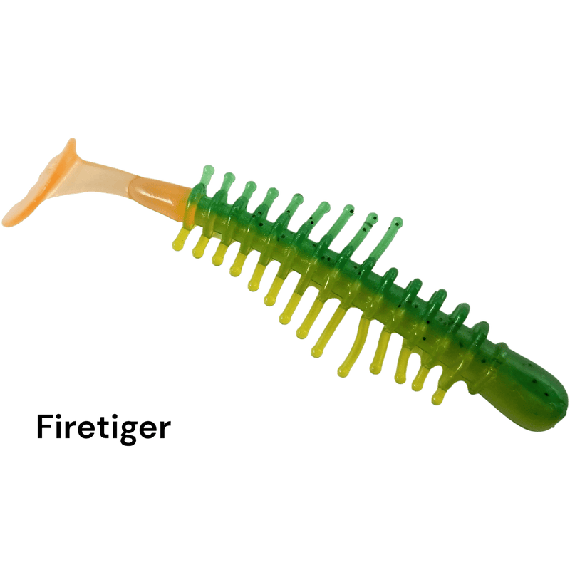 Load image into Gallery viewer, KALIN TICKLE SHAD 2.8&quot; &amp; 3.8&quot; FIRETIGER | FISHING WORLD | CANADA
