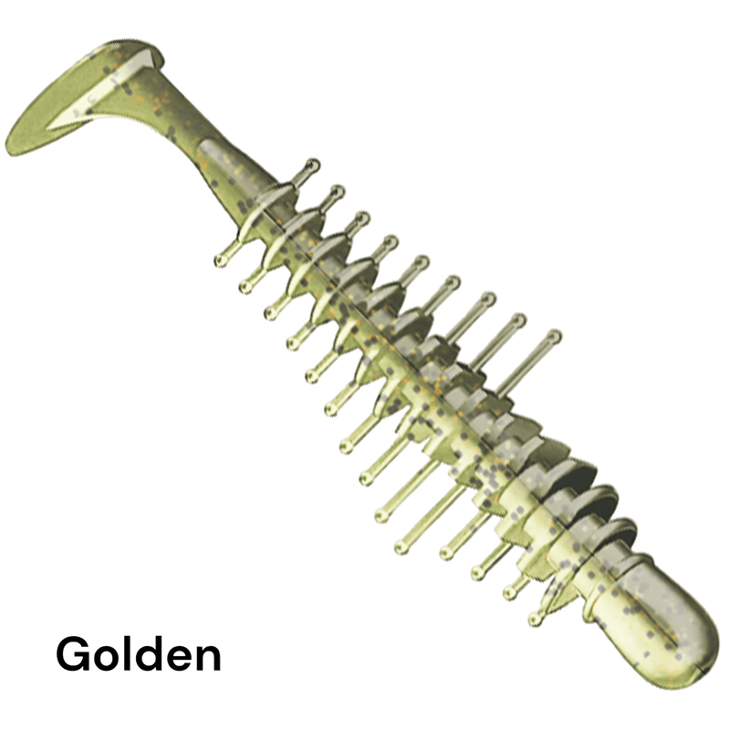 Load image into Gallery viewer, KALIN TICKLE SHAD 2.8&quot; &amp; 3.8&quot; GOLDEN | FISHING WORLD | CANADA
