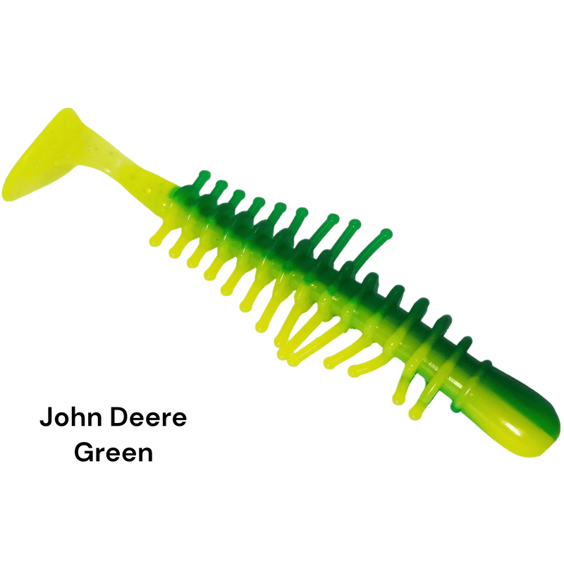 Load image into Gallery viewer, KALIN TICKLE SHAD 2.8&quot; &amp; 3.8&quot; JOHN DEERE GREEN | FISHING WORLD | CANADA
