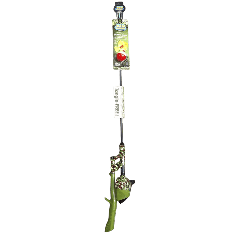 Load image into Gallery viewer, KID CASTERS ROD &amp; REEL COMBOS SPINCAST / Green Camo Kid Caster APB Tangle-Free Spincast Combo
