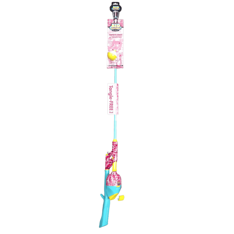 Load image into Gallery viewer, KID CASTERS ROD &amp; REEL COMBOS SPINCAST / Pink Camo Kid Caster APB Tangle-Free Spincast Combo

