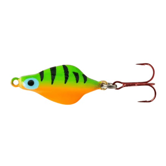 LINDY ICE SPOONS 1-16 / Firetiger Glo Lindy Rattl'n Flyer Spoon