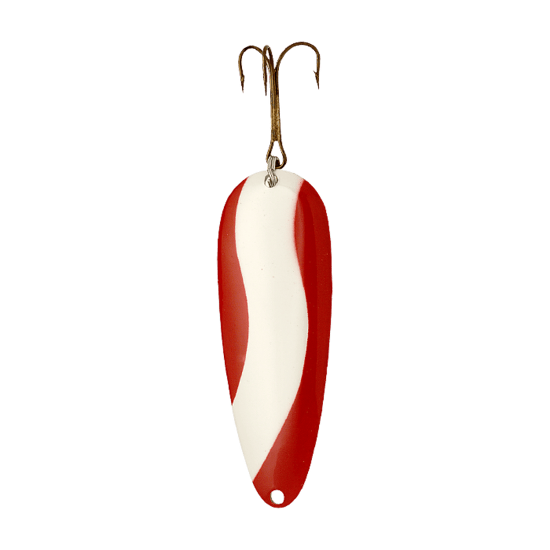 Load image into Gallery viewer, LUCKY STRIKE CASTING SPOONS 3" / Nickel Red &amp; Wht Lucky Strike Devil Bait Spoon
