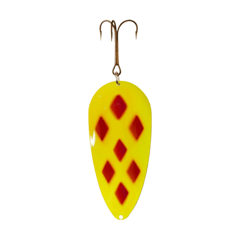 Load image into Gallery viewer, LUCKY STRIKE CASTING SPOONS 5.5" / Nickel Yel &amp; Red Diam Lucky Strike Giant Devil Bait
