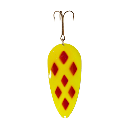 LUCKY STRIKE CASTING SPOONS 5.5" / Nickel Yel & Red Diam Lucky Strike Giant Devil Bait