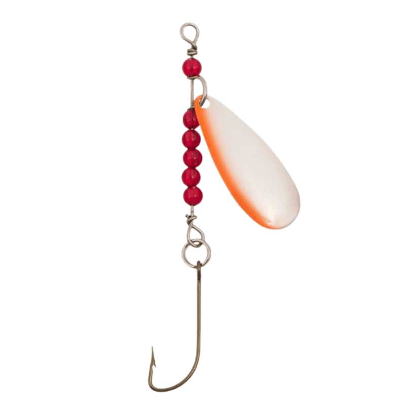 Load image into Gallery viewer, LUCKY STRIKE SPINNERS 1.5" / Nickel Pearl Orange Lucky Strike Victor Spoon Spinner
