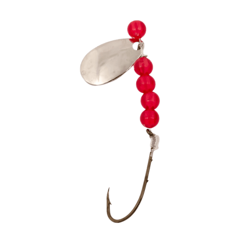 Load image into Gallery viewer, LUCKY STRIKE WORM HARNESS Nickel Lucky Strike Fluorocarbon Rig 2pk #2 Hook
