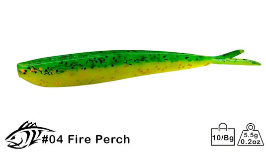 LUNKER CITY Uncategorised 4" / Fire Perch LunkerCity Fin-S Fish