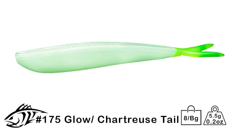 Load image into Gallery viewer, LUNKER CITY Uncategorised 4&quot; / Glow Chart Tail LunkerCity Fin-S Fish
