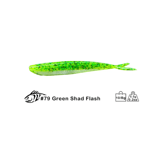 LUNKER CITY Uncategorised 4" / Green Shad Flash Lunker City Fin-S Fish