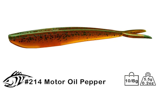 LUNKER CITY Uncategorised 4" / Motor Oil Pepper Lunker City Fin-S Fish