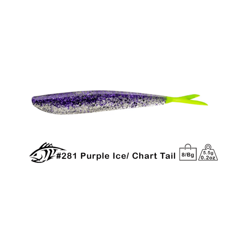 Load image into Gallery viewer, LUNKER CITY Uncategorised 4" / Purple Ice Chart Tai Lunker City Fin-S Fish
