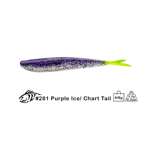 LUNKER CITY Uncategorised 4" / Purple Ice Chart Tai Lunker City Fin-S Fish