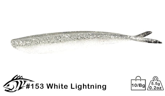 LUNKER CITY Uncategorised 4" / White Lightning LunkerCity Fin-S Fish