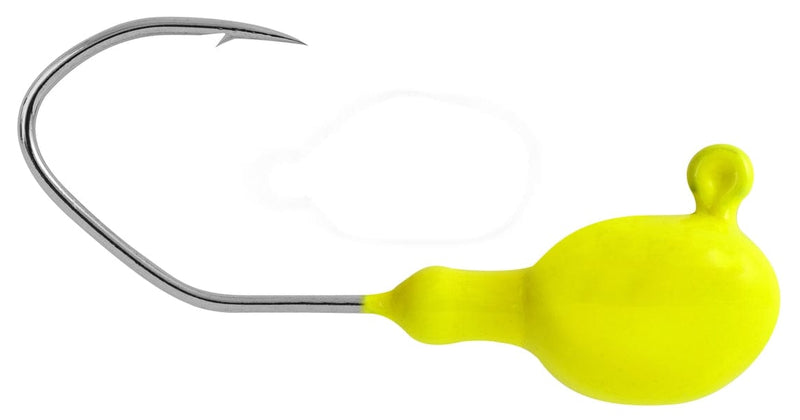 Load image into Gallery viewer, MATZUO WALLEYE/PERCH JIGS 1-4 / Chartreuse Matzuo Cutter Sickle Jig Head
