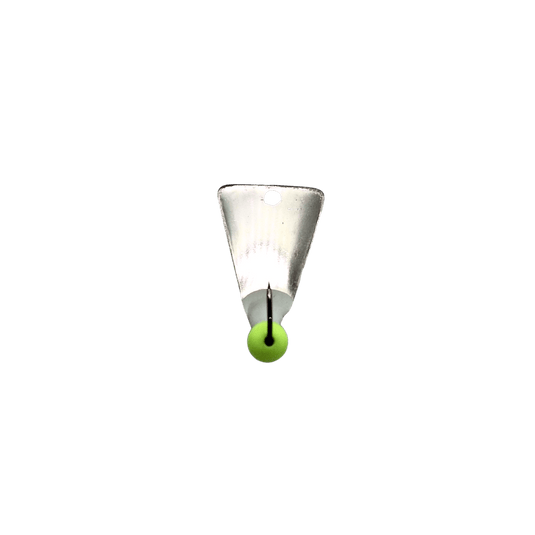 MCGATHYS HOOKS LLC ICE SPOONS Solid Chartreuse McGathy's Hooks Slab Grabber Fan Cut
