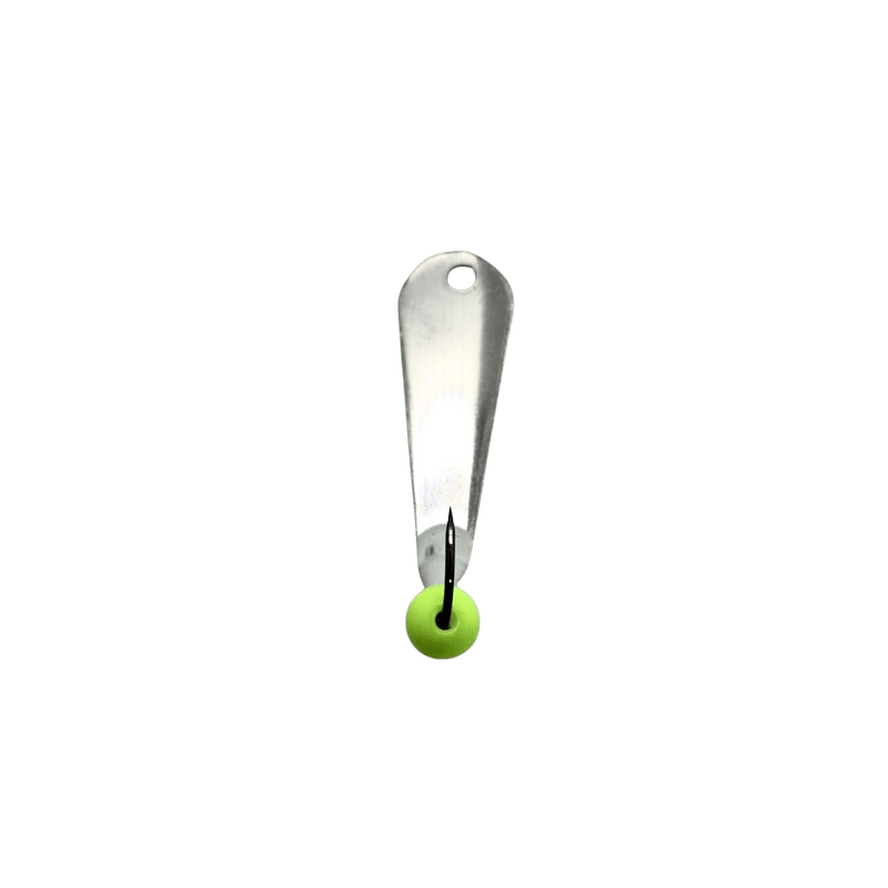 Load image into Gallery viewer, MCGATHYS HOOKS LLC ICE SPOONS Solid Chartreuse McGathy's Hooks Slab Grabber Round Cut 1.5" 6mm Beads
