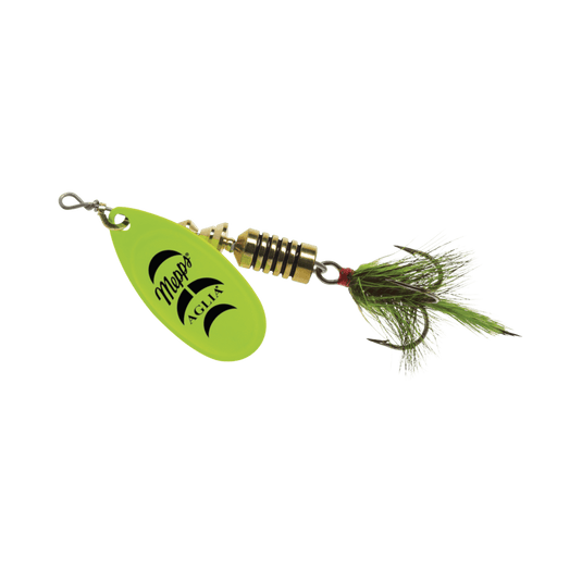 MEPPS AGLIA SPINNER DRESSED B2D / Chartreuse Mepps Aglia Spinner Dressed