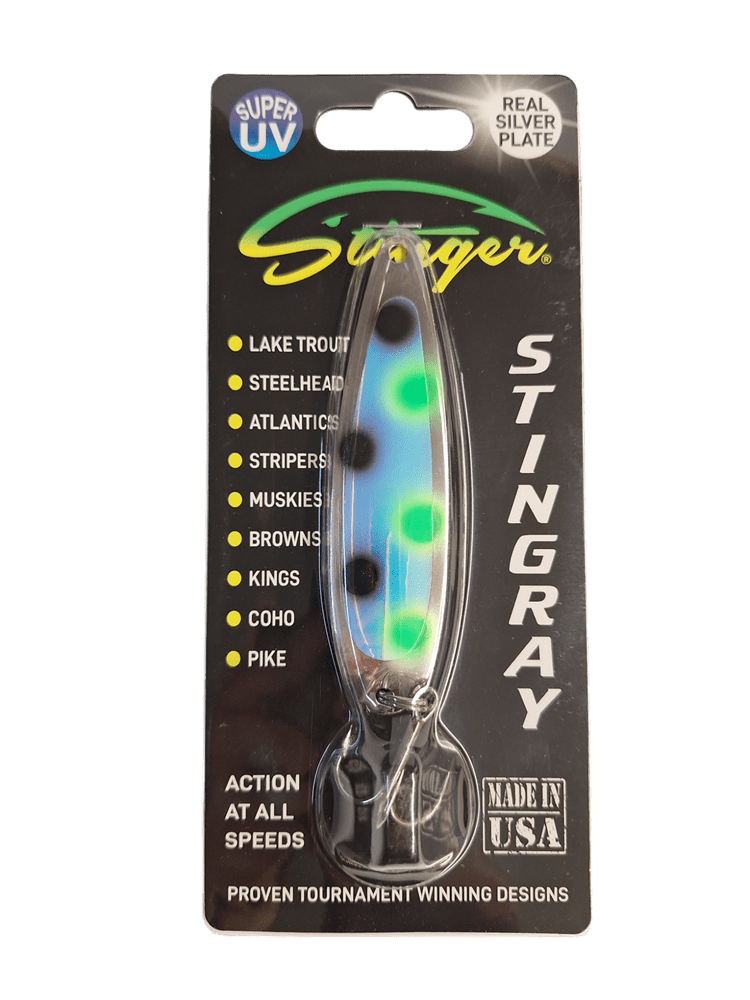 Load image into Gallery viewer, MICHIGAN STINGER TROLLING SPOONS 2 Face UV Michigan Stinger Stingray Spoon
