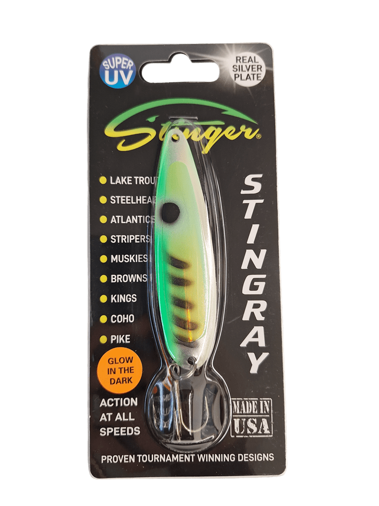 Load image into Gallery viewer, MICHIGAN STINGER TROLLING SPOONS A.S.S. Dill Pickle Michigan Stinger Stingray Spoon
