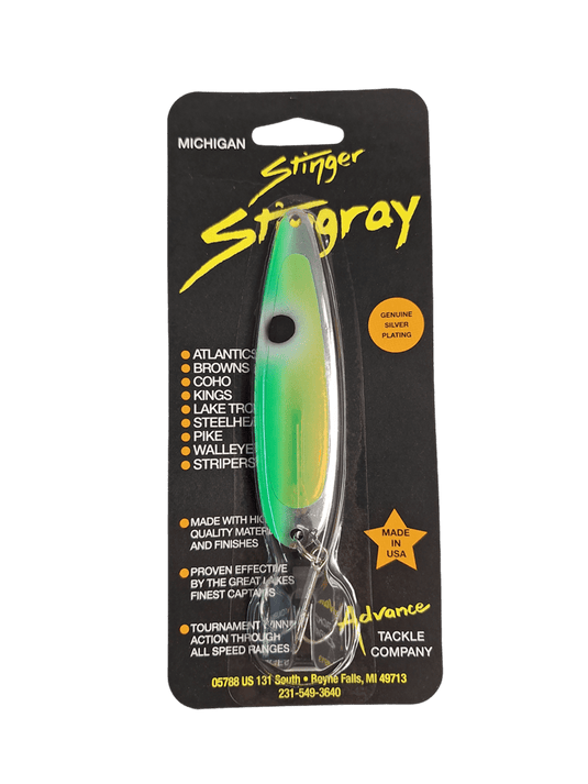 MICHIGAN STINGER TROLLING SPOONS Grn Tux Grn UV Michigan Stinger Stingray Spoon