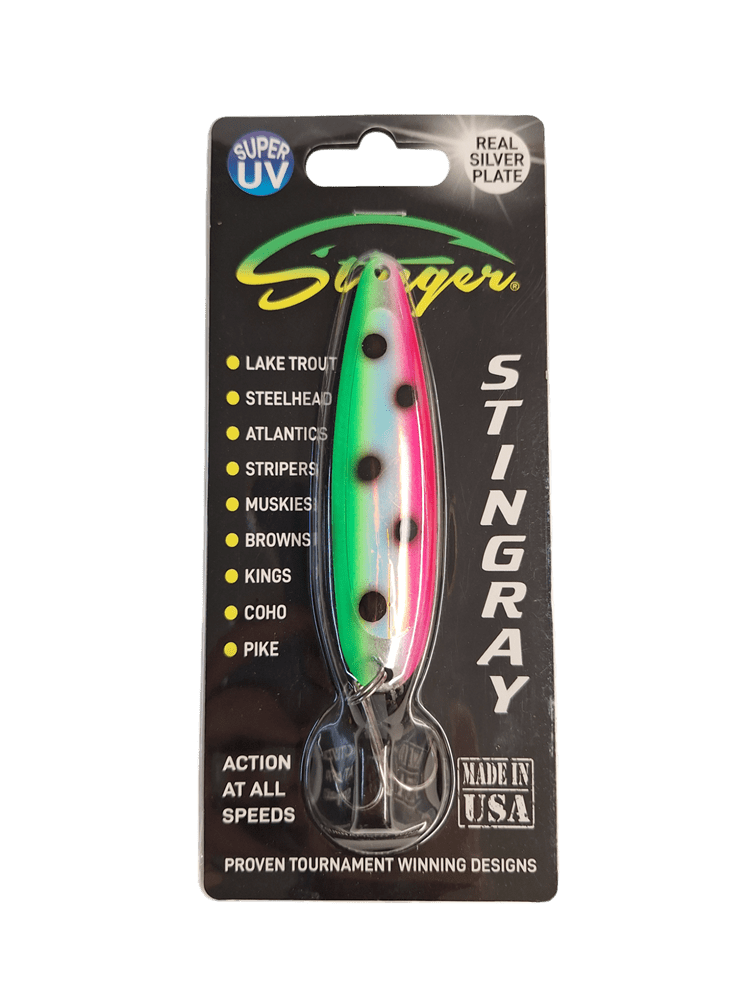 Load image into Gallery viewer, MICHIGAN STINGER TROLLING SPOONS Melon UV Michigan Stinger Stingray Spoon
