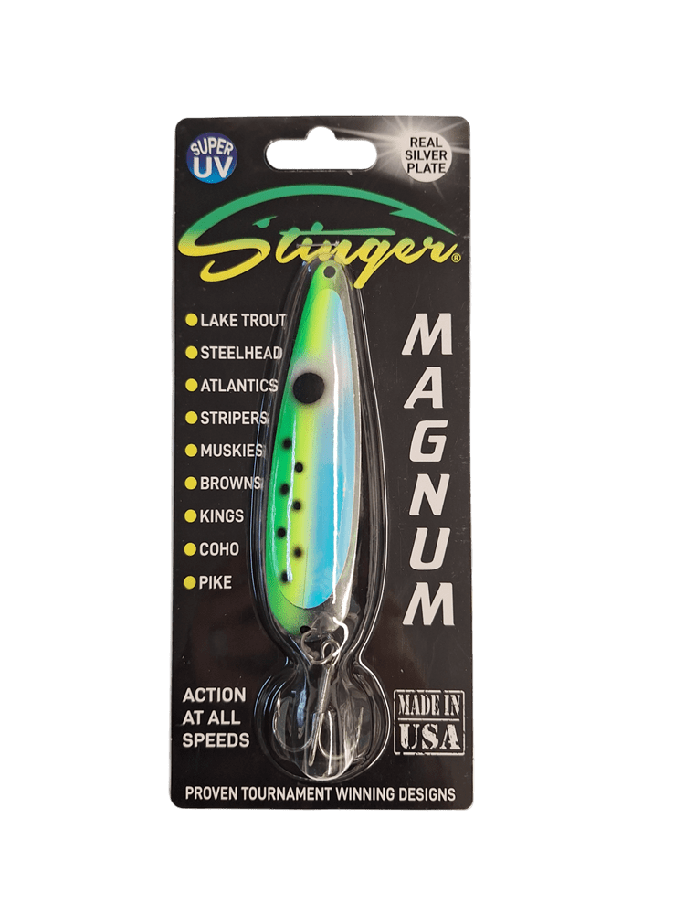 Load image into Gallery viewer, MICHIGAN STINGER TROLLING SPOONS Pickle Seed Michigan Stringer Magnum Spoon
