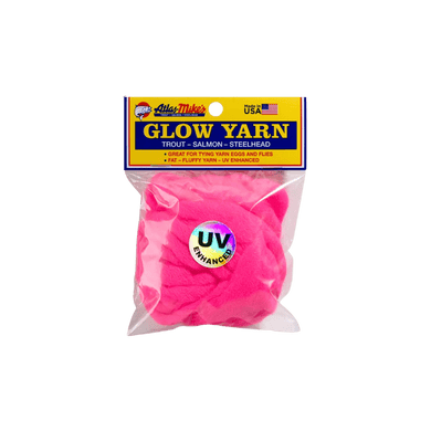 Atlas Mike's UV Glow Yarn | Colour: Cerise | Fishing World