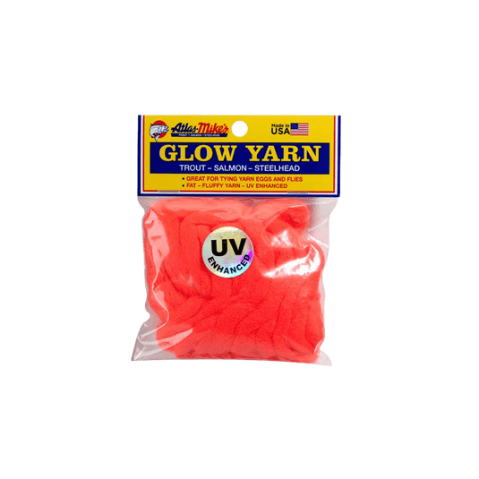 Atlas Mike's UV Glow Yarn | Colour: Flame Red | Fishing World