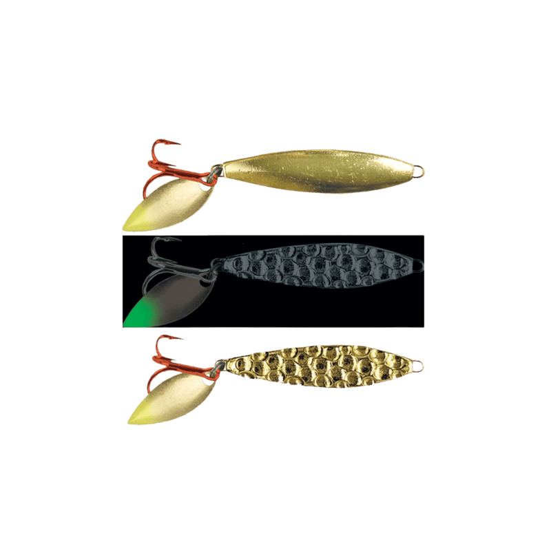 Load image into Gallery viewer, MOONSHINE ALL ICE 1-4oz / LSO Hammered Gold Moonshine Two-Face Shiver Spoon

