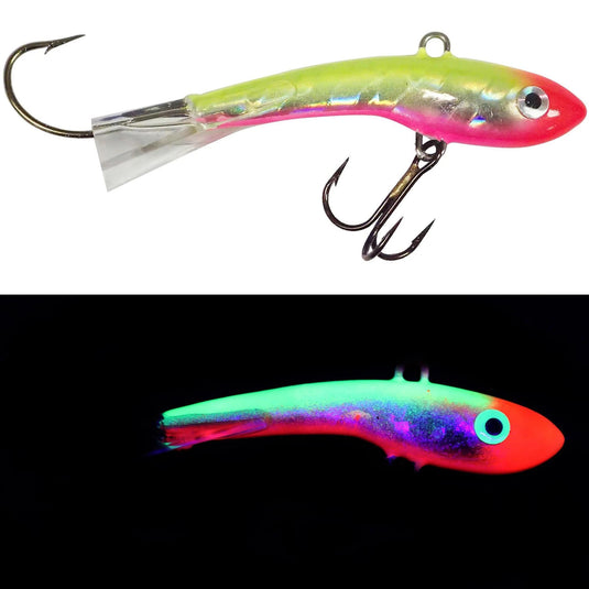 MOONSHINE ICE GLIDE BAITS 3 / Crazy Clown Moonshine Shiver Minnow Holographic