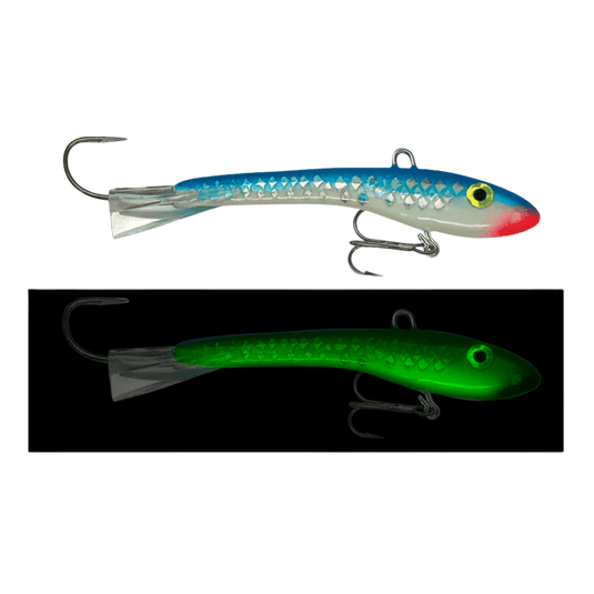 MOONSHINE ICE GLIDE BAITS 3 / Eminator Scale Moonshine Rattling Shiver Minnow