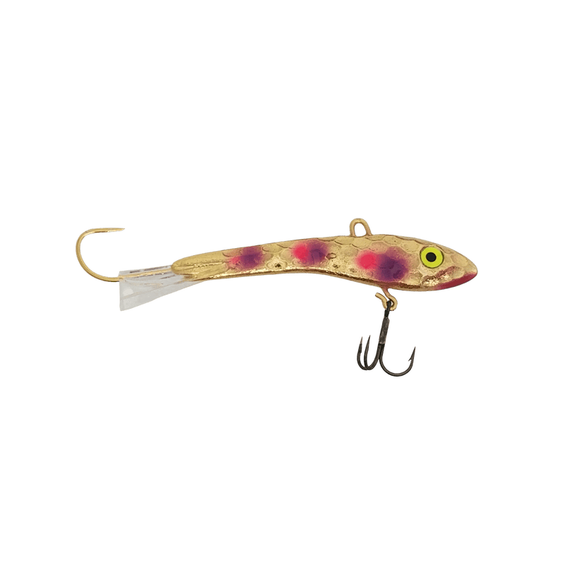 Load image into Gallery viewer, MOONSHINE ICE GLIDE BAITS 3 / LSO Gold Barbie Moonshine Shiver Minnow
