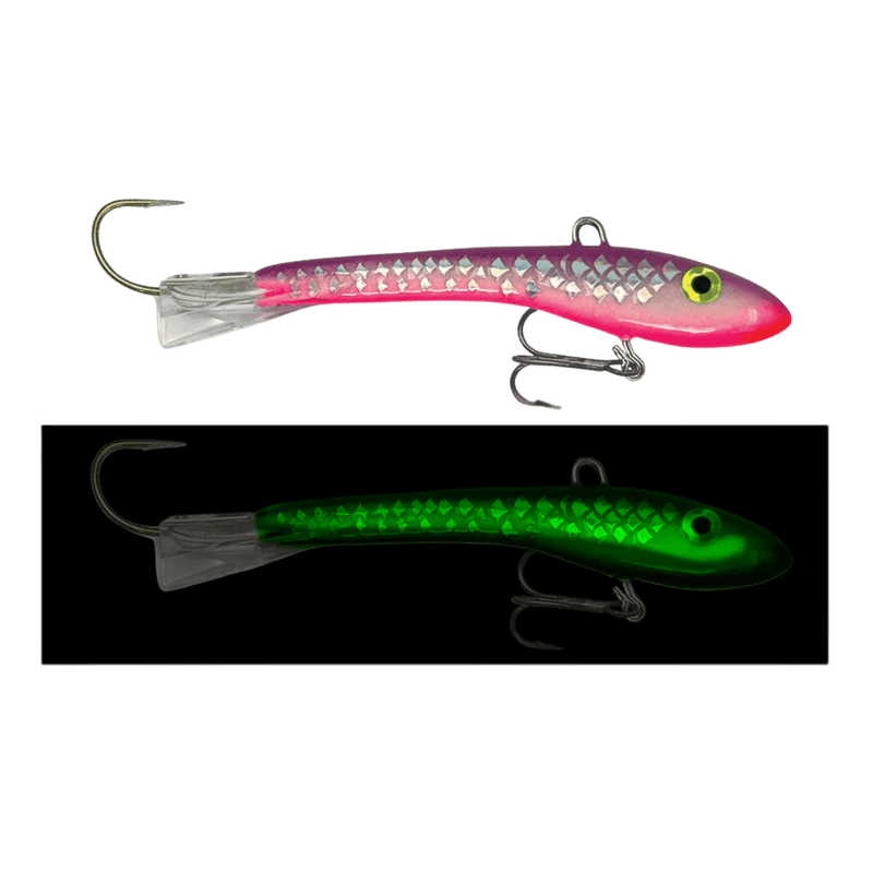 Load image into Gallery viewer, MOONSHINE ICE GLIDE BAITS 3 / Shell Scale Moonshine Rattling Shiver Minnow
